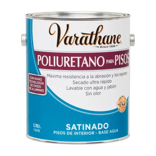 Barniz al agua para pisos Satinado 1 galón Varathane