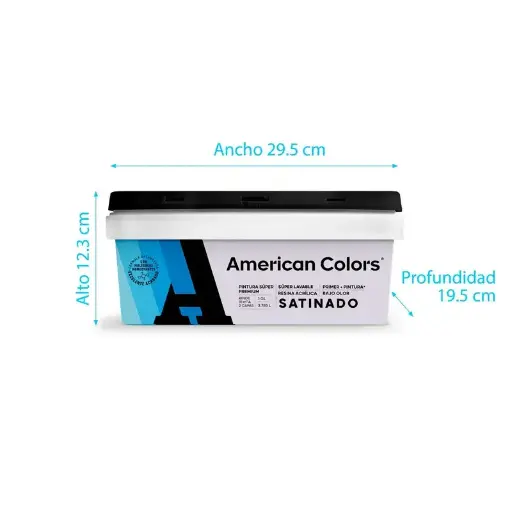 Pintura Latex American Colors Satinado Blanco 1 galón